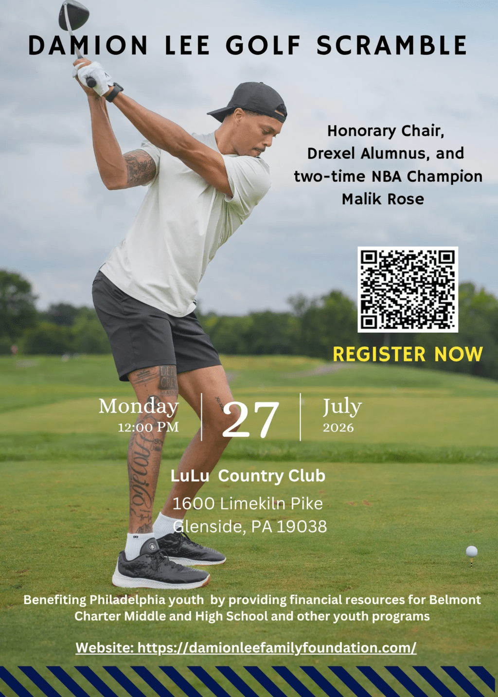 5th Annual Damion Lee Golf Charity Scramble on July 27, 2026 at LuLu Country&nbsp;Club